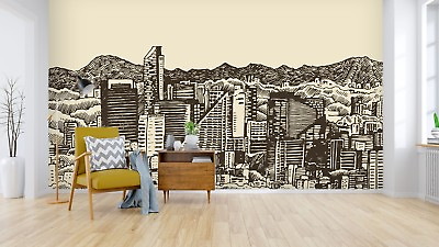 #ad 3D Buildings Hand Drawing 45 Wall Paper Wall Print Decal Wall Deco Indoor Murals $69.99
