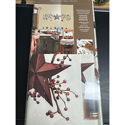 #ad #ad NEW RoomMates Country Stars amp; Berries Peel and Stick Wall Decals 40 adhesive $11.00