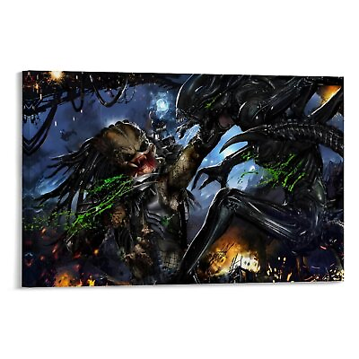 #ad Alien Vs Predator Canvas Poster Wall Art Decoration Home Decor Gift $15.00