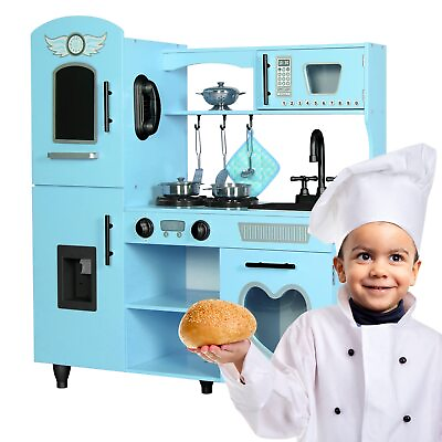 #ad #ad TaoHFE Blue Wooden Play Kitchen Kitchen Set for Kids Toy Kitchen Sets for Boy... $121.94