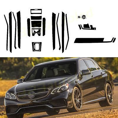 #ad For Mercedes Class E 2009 2013 Interior Carbon Fiber Decal Sticker Trim Kit $28.79