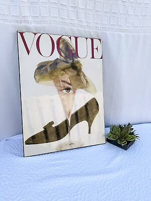 #ad #ad VOGUE Magazine Shoe Large Wall Art Lacquered Fashion Bedroom Office 18 X 24” $34.99