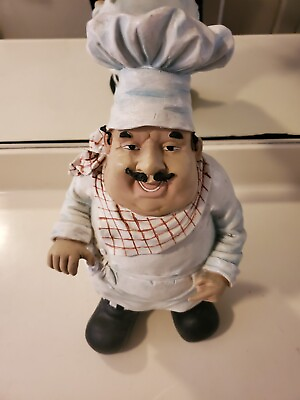 #ad Kitchen Decor Chef Figurine Blackboard Menu Restaurant Stand Ornament 16” $55.00
