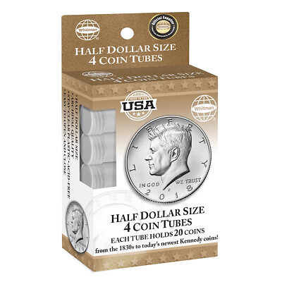 #ad Whitman Half Dollar Tubes 4 ct. $4.99