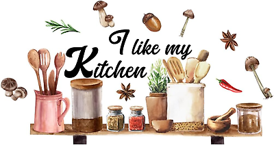 #ad #ad Kitchen Wall Stickers Kitchen Quotes Wall Decals I like My Kitchen Wall Decal... $16.99