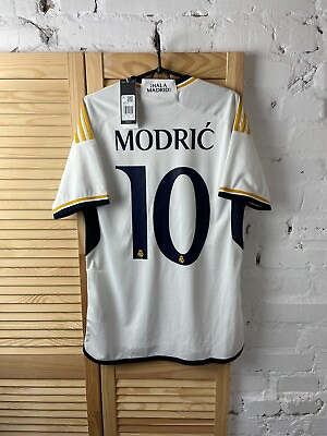 #ad MODRIC #10 REAL MADRID JERSEY HOME FOOTBALL SOCCER SHIRT WHITE ADIDAS MENS sz M $99.99