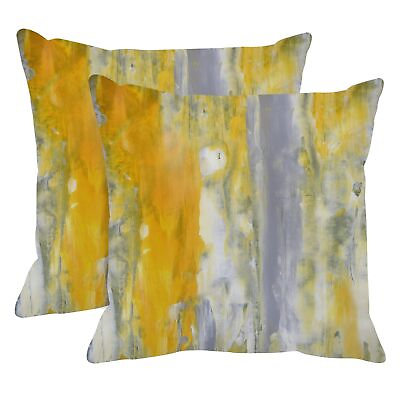 #ad Throw Pillow Covers Modern Home Art Decor 18 x 18 Inches Set of 2 Abstract Oi... $20.43