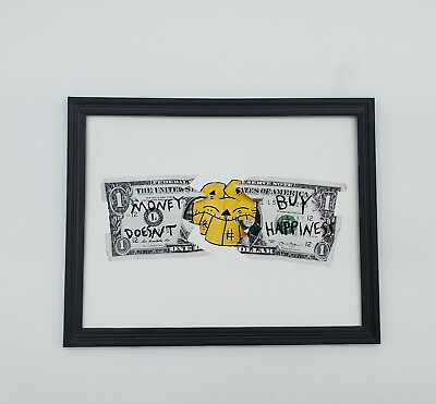 #ad U.S 1 dollar bill Money Pop Art PRINT Original Art by NYC graffiti artist PUKE $24.99