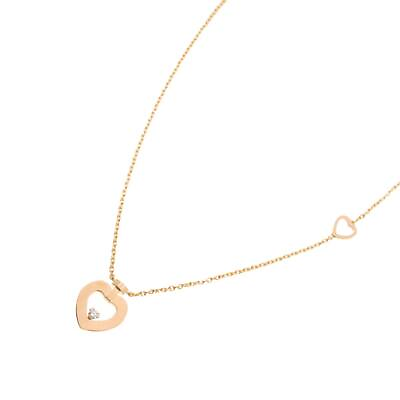 #ad FRED Diamond Heart Necklace XS 18K Pink Gold 750 90226583 $885.14