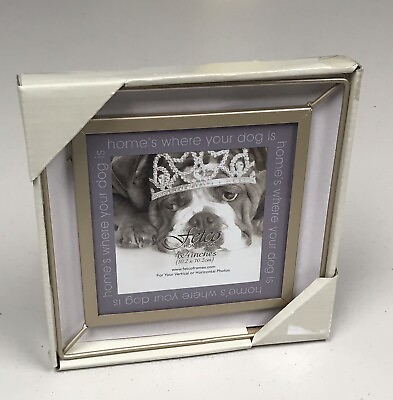 Fetco Home Decor Home#x27;s Where Your Dog Isquot; 4quot; x 4quot; Frame MSRP $21.99 $11.95