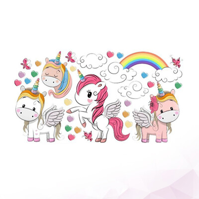 #ad #ad Lovely Wallpaper Rainbow Wall Decal Kids Room Decorative Sticker Door Sticker $9.69