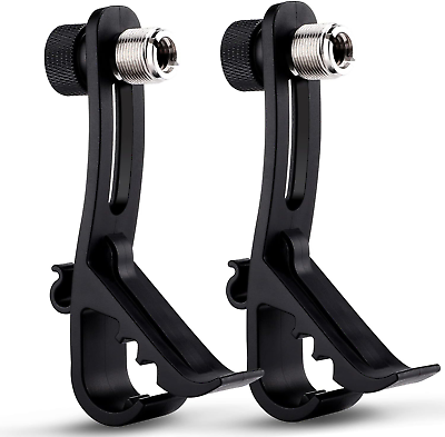 #ad 2PCS Drum Microphone Clip Adjustable Mic Mount Clamp Holder Mic Securing Clip $14.06