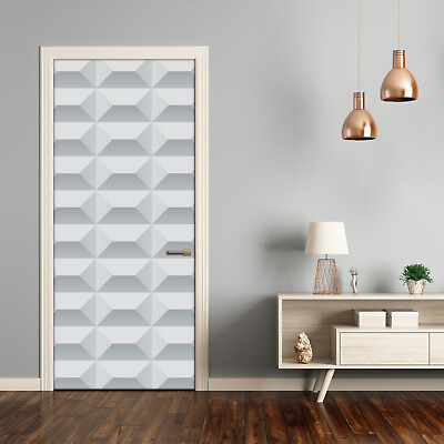 #ad 3D Wall Sticker Decoration Self Adhesive Door Wall Mural Geometric background $66.95