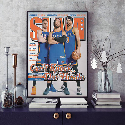 #ad Knicks Donte DiVincenzo Jalen Brunson Josh Hart Slam Magazine Cover Poster $11.99