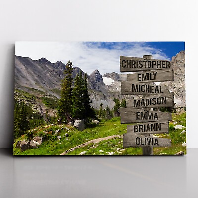 #ad Personalized Name Sign Colorado Mountain In Summer Art Nature Landscape Wall Art $279.99