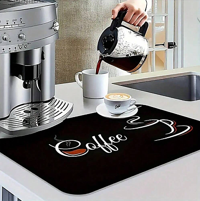 #ad Coffe Mat Quick Dry Non Slip Mat for Kitchen and Coffee Bar Use Absorbent Mat $11.99