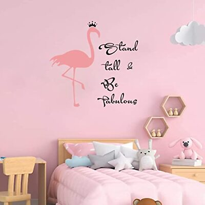 #ad Pink Flamingo Wall Stickers for Teens Kids Peel and Stick Vinyl Wall Art $19.21