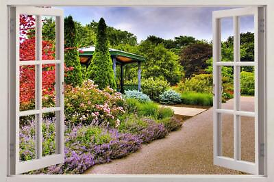 #ad Beautiful Garden 3D Window View Decal WALL STICKER DIY Decor Art Mural $19.68