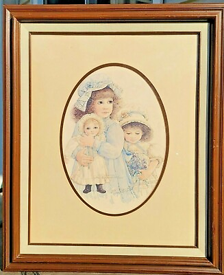 #ad 1986 Jan Hagara Lithograph Art Ltd Ed Framed Signed CoA Victorian Heirloom Doll $103.99