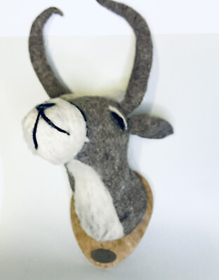 #ad Magnolia Home by Joanna Gaines Felted Wool Antelope Wall Mount Room Decor $29.99