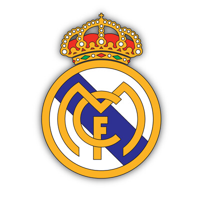 #ad Real Madrid Football Club Logo Shaped Vinyl Decal Sticker $25.99