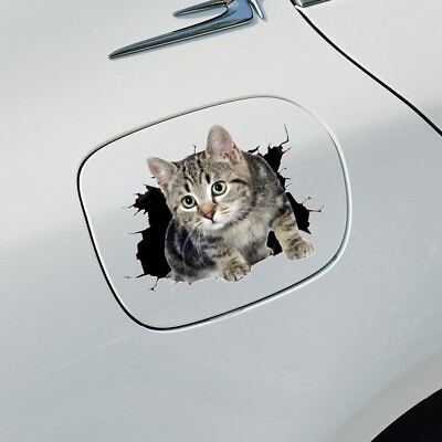 #ad 5pcs Cat Wall Decals 3D Cat Stickers Car Window Bumper Body Hood Vinyl Sticker $8.14