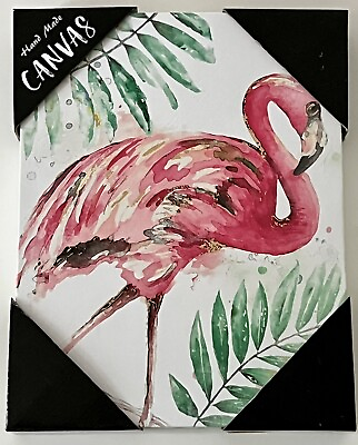 #ad Flamingo Pink Canvas Print Wall Art Framed Picture Painting Photo Decor 14”x11” $24.99