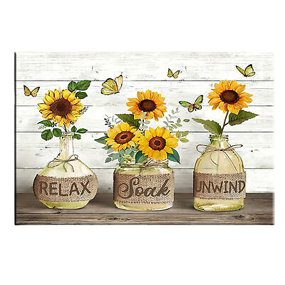 #ad Exquisite Wall Art Painting Farmhouse Holiday Decor Floral Set for Rustic $25.10