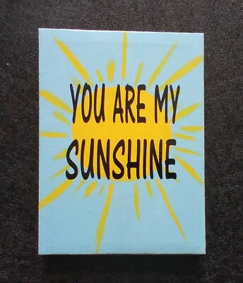 #ad You are my Sunshine Decor Wall Art Vinyl Canvas Painting 6x8 $8.99