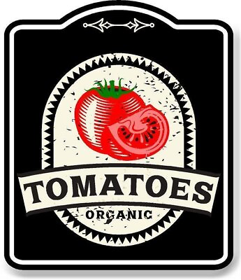 #ad #ad Tomatoes Vintage Kitchen Decor Produce BLACK Aluminum Composite Sign $36.99