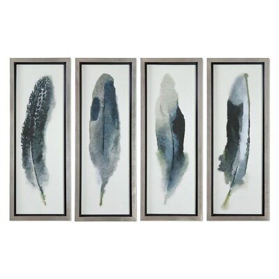 #ad #ad 38.13 inch Feather Art Set of 4 Decor Wall Art 208 BEL 2010575 Bailey $589.60