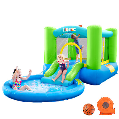 #ad Inflatable Bounce House Jumper Castle Bouncer W Slide amp; Mesh Wall Kids Gifts $218.03