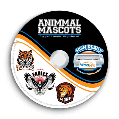 #ad ANIMAL SPORTS MASCOT CLIPART VECTOR CLIP ART IMAGES T SHIRT DESIGN TEMPLATES CD $29.95