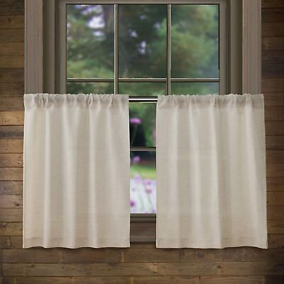 #ad #ad Linen Kitchen Curtains 24 Inch Length Rustic Farmhouse Crude Short Cafe Curta... $25.60