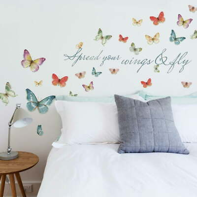 #ad Lisa Audit Butterfly Quote Wall Decals $12.24