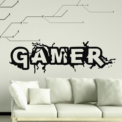 #ad Wall Stickers Art Wall Decals Bedroom Vinyl Wall Decal Gamer Wall Decals $9.01
