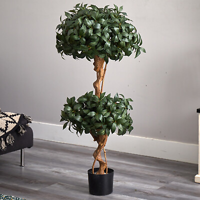 #ad 4#x27; Sweet Bay Double Ball Topiary Tree w 1036 Lvs Home Office Decor. Retail $176 $89.00