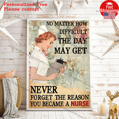 #ad Nurse poster Home Decor Wall Art Gift for Nurse Poster Nurse Nurse Gift $13.92