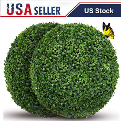 #ad 4 12” Boxwood Ball Topiary Artificial Plant Ball Indoor Outdoor Home Decor USA $8.17