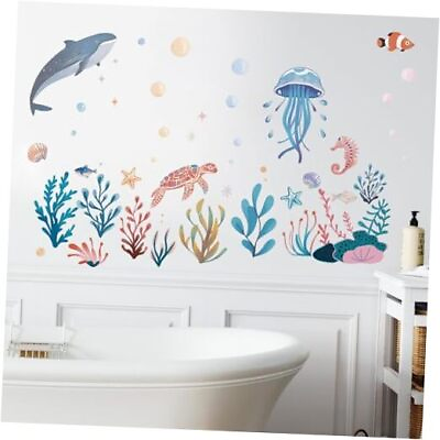 #ad Cartoon Sea Animal Wall Stickers for Nursery Ocean Animal Wall Stickers for $28.72