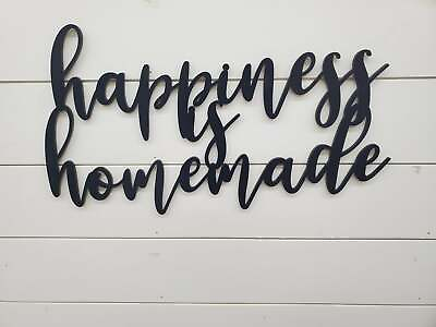 #ad Happiness is Homemade 3D sign Kitchen Decor Wood sign Home Decor Sign $24.99