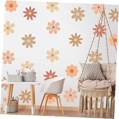 #ad 6 Sheets Daisy Wall Decals White Flower Wall Stickers Big Daisy Wall Stylish $14.91