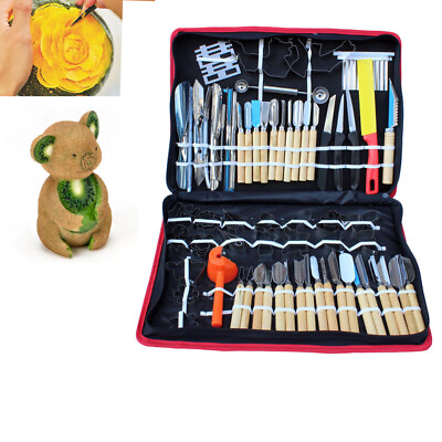 #ad 80 Set Kitchen Fruit Vegetable Carving Chisel Peeling Tool Set Kitchen Food Box $24.70