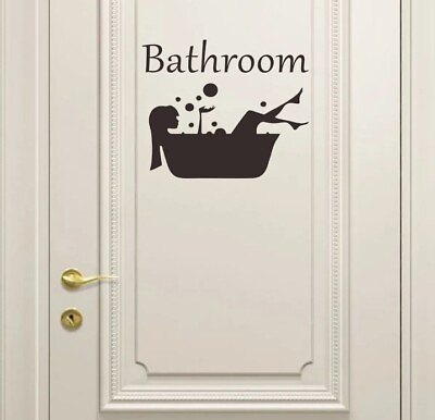 #ad Bathroom decal Sticker Art Quotes Word Removable Wall Decor farmhouse style NEW $6.99