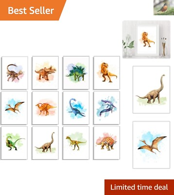 #ad #ad Joyful Dinosaur Wall Art Collection for Toddler Nursery Decor 8x10 Inches $27.99