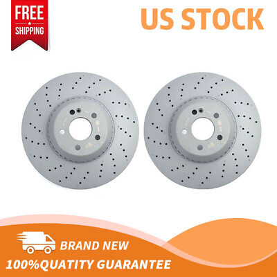 #ad 2pcs Fit For Mercedes S Class S550 S550e Front Brake Rotors Hot Sales US Stock $200.06