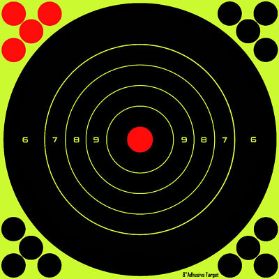 #ad Splatter Target 8quot; Shoot rifle pistol reactive air cheap targets N C 8 TYPE #x27;B#x27; $8.25