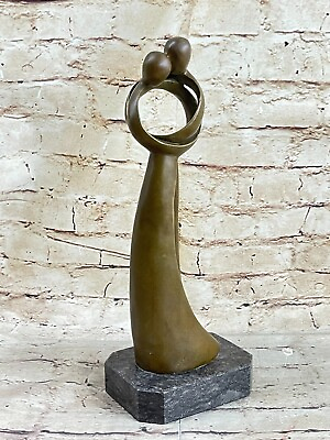 #ad Genuine 100% Real Bronze Modern Art Deco Bronze Sculpture Endless Love Gift Sale $199.00