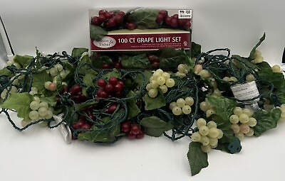 #ad 5 GRAPE LIGHT SETS by Wilson amp; Fisher Indoor Outdoor CLUSTER 100 CT Light LOT $59.99