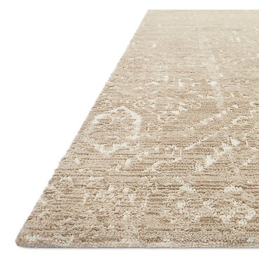 #ad Magnolia Home by Joana Gaines Damask 2#x27;3 x 3#x27;9 Accent Rug in Sand Ivory $91.11